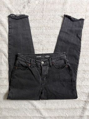 Old Navy Women's O.G Straight Jeans Size 0 High-Rise Black Jean